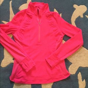 Lululemon Pink Zip Up Top Shirt Size 8